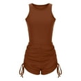 thumbnail image 3 of Conjunto de dos piezas informal plisado con pantalones cortos deportivos ajustados a la moda de verano para mujer Fridja  fhjkhfk459538, 3 of 7