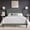 Gray, variant on Home Design Bangor Twin Upholstered Wingback Platform Bed Frame, Linen, No Box Spring Required, Black