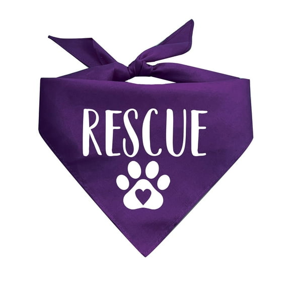 Rescue Heart Paw Triangle Dog Bandana