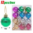 thumbnail image 3 of 12-120PCS Mini Christmas Balls Set Xmas Tree Hanging Ball Pendants Colorful Ball Christmas New Year Party Ornaments Home Decor, 3 of 5