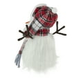 thumbnail image 6 of Northlight Snowman in Plaid Trapper Hat and Scarf Christmas Decoration - 10.25", 6 of 7