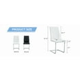 thumbnail image 2 of Dining Chairs Set of 6 dining chairs, white dining chair set, PU material high backrest seats and sturdy leg chairs, suitable for restaurants, kitchens, living rooms,Wooden Dining Chairs, 2 of 18