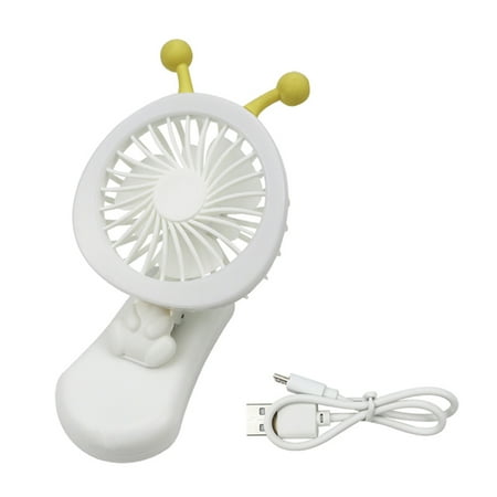 

jiawei Cartoon Bee Rabbit Adjustable USB Rechargeable Clip On Fill Light Cooling Fan