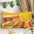 thumbnail image 4 of Be The Sunshine Lumbar Decorative Rectangle Pillow Cover 12 x 20, Summer Boho Watercolor Sun Sunset Porch Patio Outdoor Pillowcase, Spring Bohemian Seasonal Couch Cushion Case Home Decor, 4 of 5