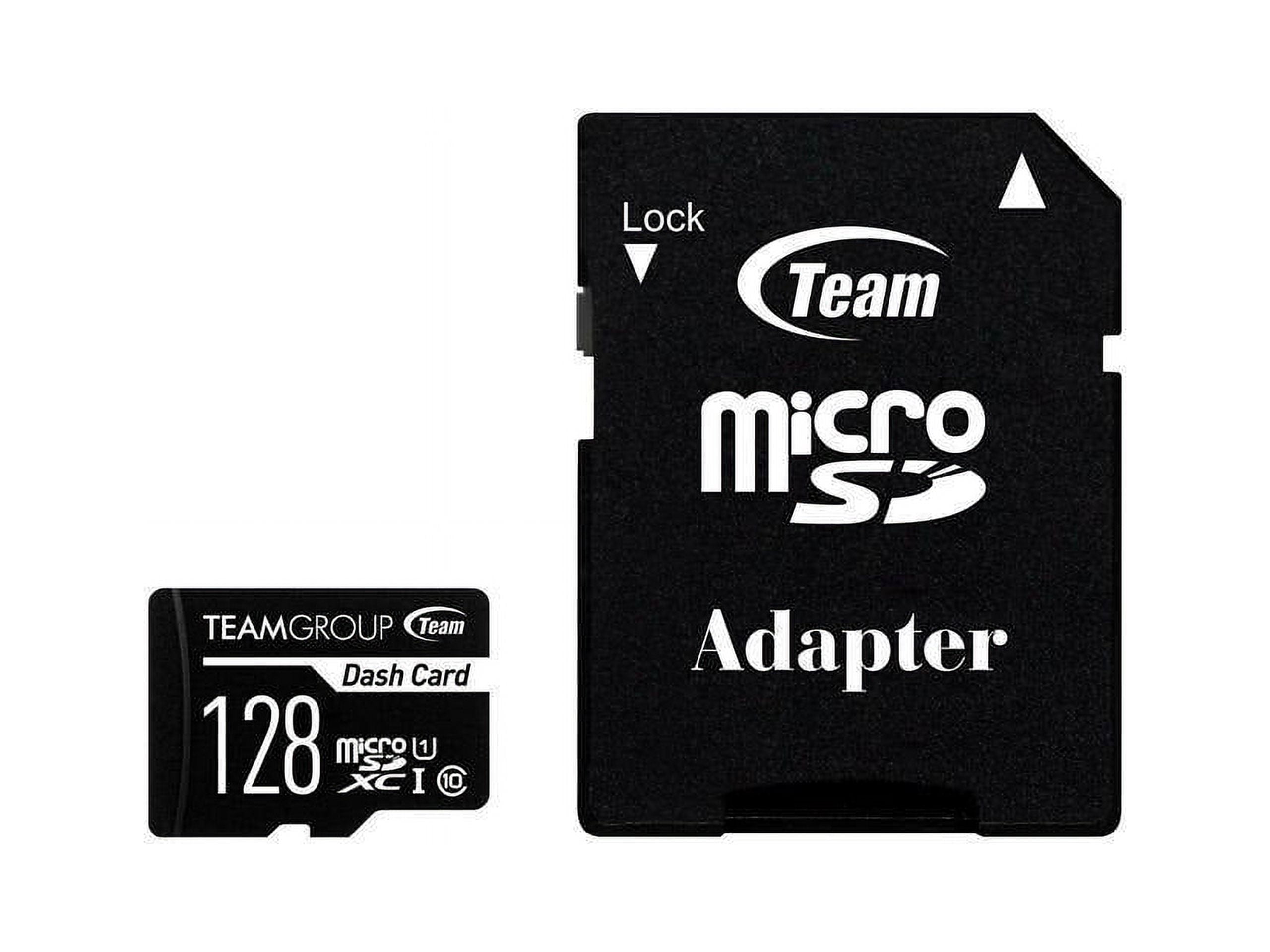 TEAMGROUP Team Dash UHS-I U1 Class10 128GB micro SDXC Flash Memory Card with Adapter