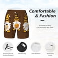 thumbnail image 5 of Lsque Mens Swim Trunks Gnomes With Honey Pattern - Bathing Suit Compression Liner - Beach Swim Shorts Swimwear - (S-3XL) - Stretch Quick Dry -Large, 5 of 9