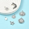 thumbnail image 4 of 48Pcs 24 Styles Tibetan Style Alloy Pendants Sun/Star/Moon Mixed Color 7~28.5x5~23x2mm Hole: 1~2mm 2pcs/style, 4 of 6