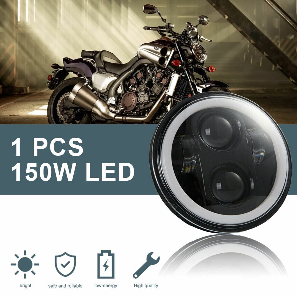 Black 5-3/4 5.75 LED Headlight High Low for Harley Sportster XL