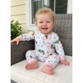 thumbnail image 3 of RUINIXCW Newborn Baby Girl Hospital Going Home Outfit Infant Baby Girl Spring Fall Winter Clothes Duck Mallard Romper Waffled Long Sleeve Zip Jumpsuit, 3 of 8