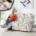 thumbnail image 5 of ZIATUBLES 8 PCS Recliner Sofa Covers for 3 Seater Counch, Soft Stretch Recliner Chair Covers with Storage Pockets Furniture Decor Slipcovers for Living Room, Peony Pink, 5 of 9