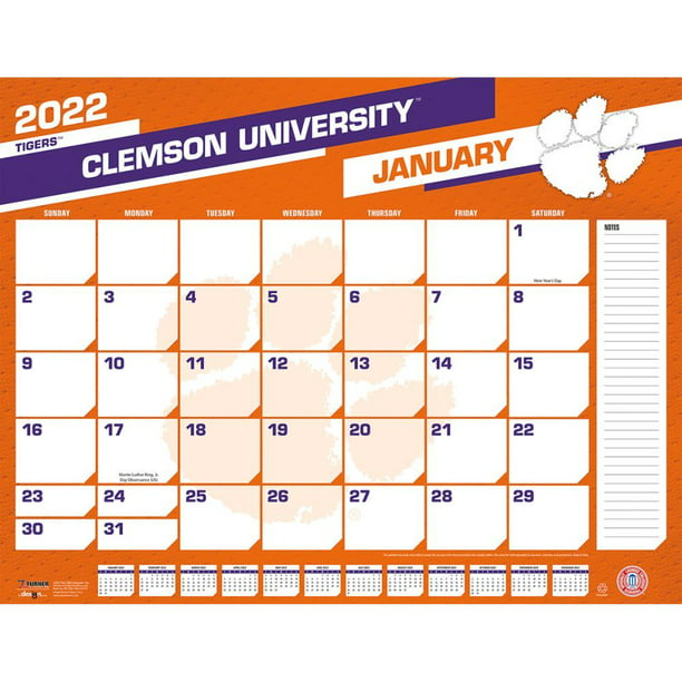 Clemson Fall 2022 Calendar Clemson Tigers 2022 Desk Pad Calendar - Walmart.com