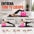 thumbnail image 3 of Pelota Pilates Yoga + Bomba Manual Centurfit  Rosa 60 Cm Fitness, 3 of 8
