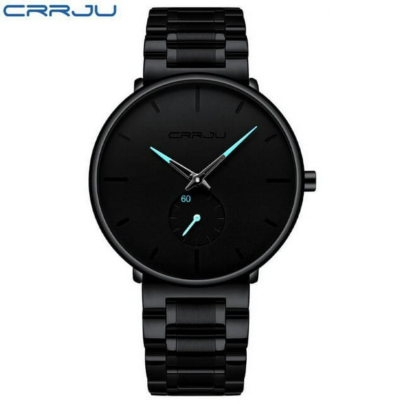Mens Watches Crrju Stainless Steel Men's Wrist Watch Casual Luxury Waterproof Sport Watch For Men Quartz Watch Relogio Masculino - Quartz Wristwatches