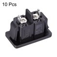 thumbnail image 3 of Unique Bargains C8 Panel Mount Plug Adapter AC 250V 2.5A 2 Pins IEC Inlet Module Straight 10pcs, 3 of 3
