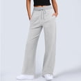 thumbnail image 2 of Women's Pants, High Waist Baggy Wide Leg Yoga Sweatpants, Lightweight Comfy Casual Daily Bottoms With Pockets, 2 of 6