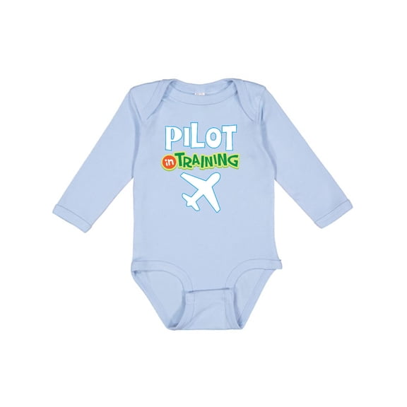 Inktastic Pilot In Training Airplane Boys Future Job Boys or Girls Long Sleeve Baby Bodysuit
