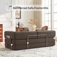 thumbnail image 7 of 79" Convertible Sofa Bed ,CARZZI LIFE Compressed Floor Boneless Couch Modular Corduroy Sleeper Sofa, Folding Mattress Couch for Small Spaces - No Assembly Needed in Brown with Storge, 7 of 7