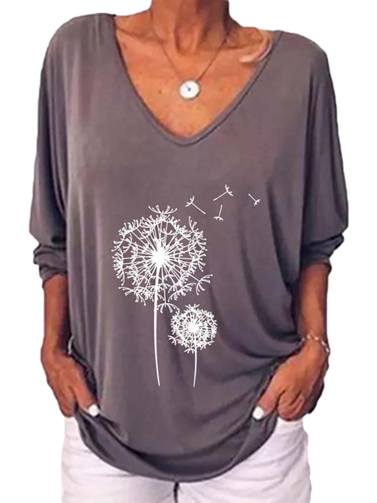 dandelion print ombre tee