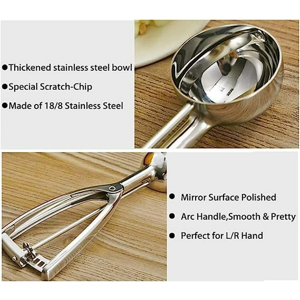 1 Pack Ice Cream Scoop, 32 Ml/1 Oz, 4.5 Cm Diameter, Stainless