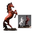 thumbnail image 4 of Figura de caballo, escultura detallada para escritorio, mostrador de tienda, estante, adorno, regalo rojo, 4 of 9