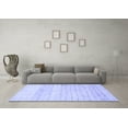 thumbnail image 3 of Ahgly Company Machine Washable Indoor Square Abstract Blue Contemporary Area Rugs, 7' Square, 3 of 4