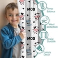 thumbnail image 3 of Blackout Kids Curtains,White Cow Moo Milk Pattern Childrens Insulated Curtains Set Of 2,Bedroom Essentials,Toddler Room Decor 42x63in(106x160cm), 3 of 5