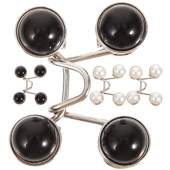 LEORX 4Pcs Fashion Waistband Tightener Alloy Jeans Buckles Reusable Pant Clamps for Waist