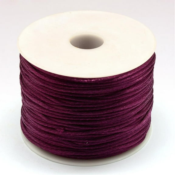 1 roll Nylon Thread Rattail Satin Cord Purple 1.5mm 100yards/roll(300 feet/roll)