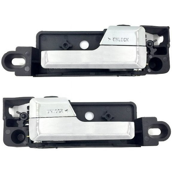 Rear Interior Chrome Door Handle Set - 2 Piece, Left and Right - Compatible with 2006 - 2012 Ford Fusion 2007 2008 2009 2010 2011