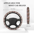 thumbnail image 3 of Uemuo Vintage Pink Drive View Printed Car Elastic Steering Wheel Cover - Universal Car Accessory for Diverse Cars Anti-Slip, and Comfortable- 15", 3 of 8