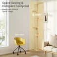 thumbnail image 6 of DOMIPET Cat Tree, 5 Tier Floor To Ceiling Cats Tower, Wall-Mounted Cat Scratching Post, Wild Simulation Cats Wall Shelves, 6 of 7