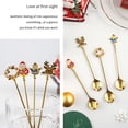 thumbnail image 4 of 304 Stainless Steel Light Luxury Christmas Spoon Fork Household Tableware Coffee Spoon Dessert Spoon Fruit Fork One-Piece Molding Retro Fashion 1pc, 4 of 7