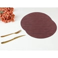 thumbnail image 6 of Unique Bargains Set of 6 Round Placemats for Kitchen Dining Table Decor Burgundy, 6 of 7