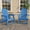 Blue, variant on Walsunny Adirondack Chairs Set of 2 Fire Pit Chair Set with Connecting Tray Cup Holder Removable Tabletop,All-Weather HDPE Outdoor Chair Set for Patio Garden Lawn,Black