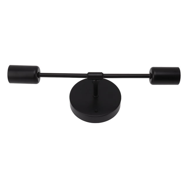 Wall Lamp Bulb Holder, Retro Double Wall Light Base Black E27 E26 Iron for Home