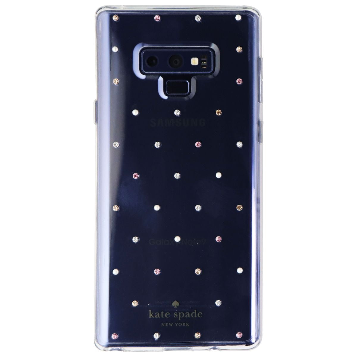 Kate Spade Hardshell Case for Samsung Galaxy Note9 - Clear with Pin Dot  Gems 