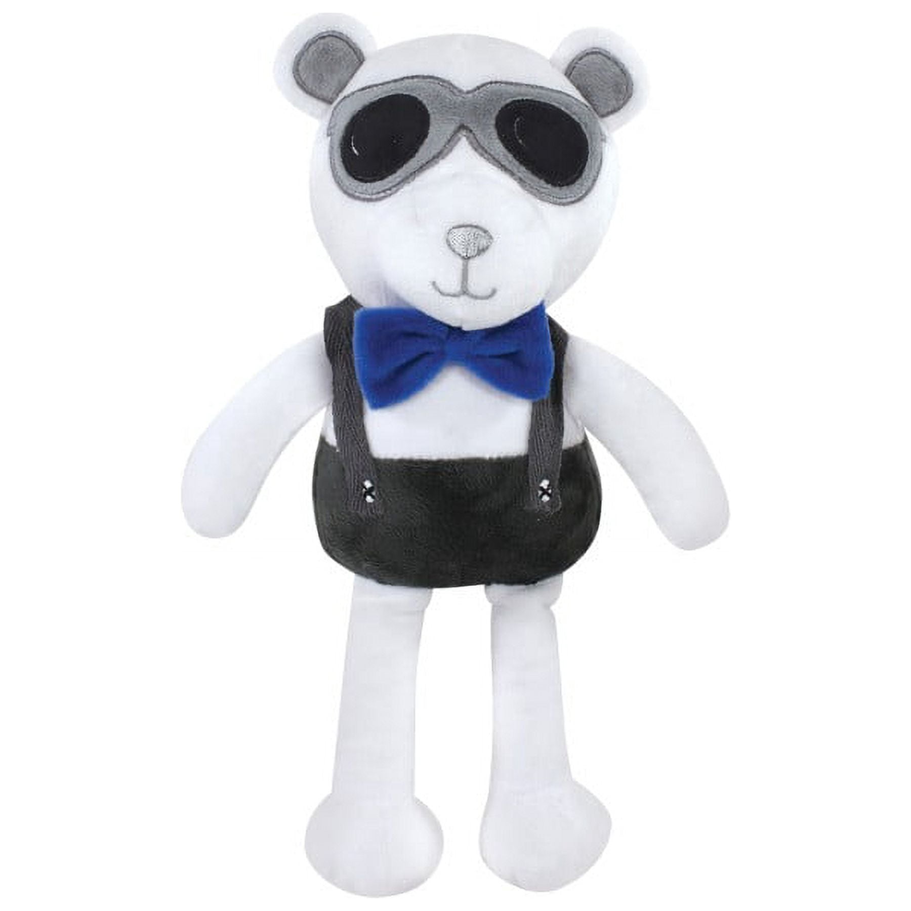 Hudson Baby Infant Boy Plush Bathrobe and Toy Set, Handsome Bear, One Size