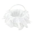 thumbnail image 2 of Girl Flower Basket With White Lace Classic Gift Ceremony Supplies for Rose Petals, 2 of 15