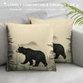 thumbnail image 3 of MLJA Set of  Vintage Bear Throw Pillow Covers,Cabin Deer Hunting Cushion Case for Home Living Room Decor, Farmhouse Wolf Animals Black Grey Decorative Throw Cushion Case,, 3 of 5