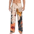 thumbnail image 2 of Lsque Butterfly Floral Elegance Print Men's Pajama Pants, Lounge Pant - Comfortable Home Wear,Elastic Waistband, Stylish Design-X-Large, 2 of 9