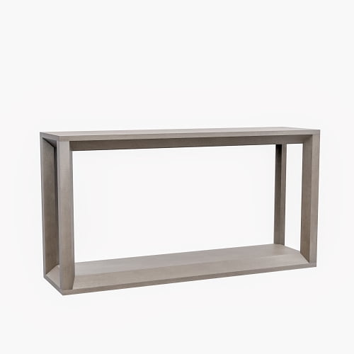 Xukmct 60" Modern Console Table Wood Rectangular Sofa Table for Entryway, Living Room, Gray
