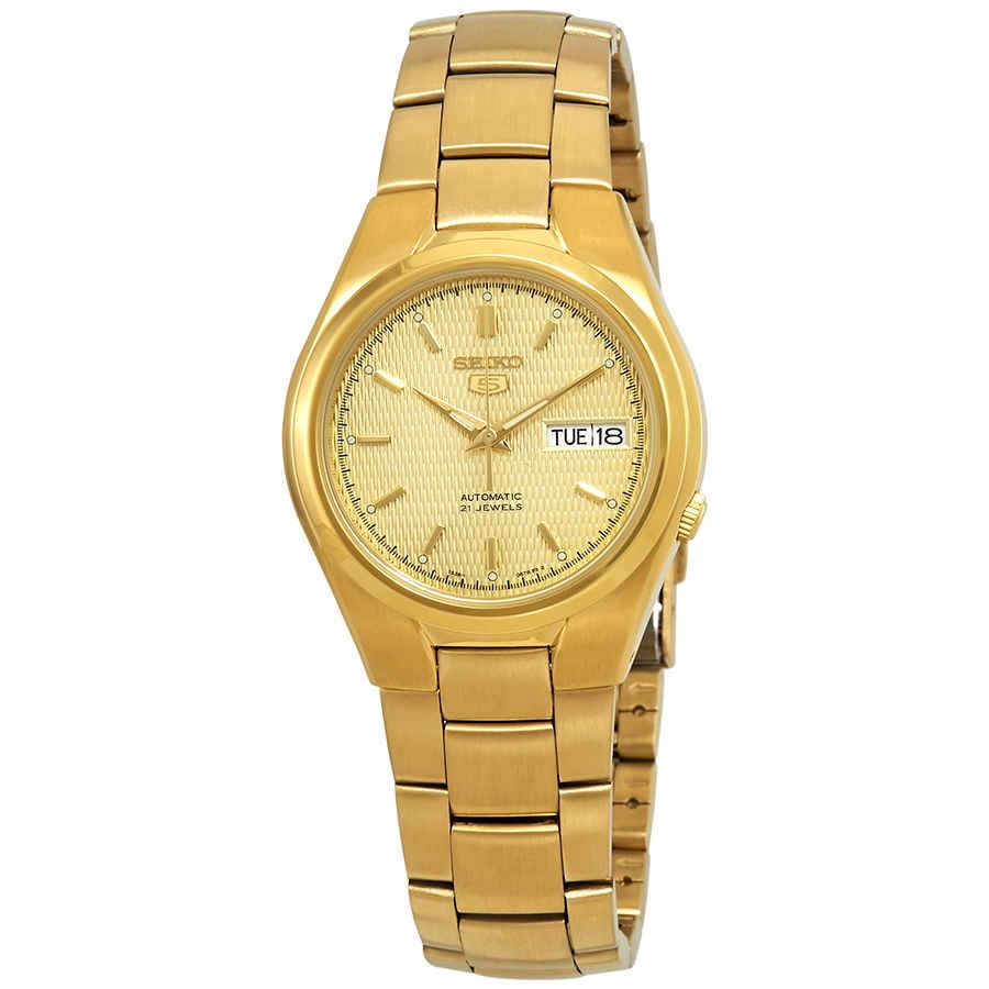 Seiko Men's 5 Automatic SNK610K Gold Tone Stainles-Steel Self Wind Fashion  Watch 