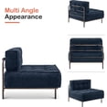 thumbnail image 5 of MCombo Modular Sofa Couch with Removable Cushion, 1 Seater Accent Armless Sofa Chair, Upholstered Middle Seat for Living Room, Apartment, Office 4644 (Blue), 5 of 9