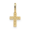 thumbnail image 4 of Auriga 14K Yellow Gold Cubic Zirconia Cross Pendant for Women (W-6mm), 4 of 6