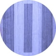 thumbnail image 1 of Ahgly Company Machine Washable Indoor Round Solid Blue Modern Area Rugs, 7' Round, 1 of 4