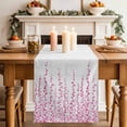 thumbnail image 2 of Table Runner 120 Inches Long for Kitchen Dining, Pink Dresser Scarf Farmhouse, Dining Table Decorations for Wedding/Parties, Polka Dots Watercolor Abstract Art 13 x 120 In, 2 of 8