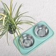 thumbnail image 3 of Wisremt Dog Bowls Stainless Steel Dog Bowl With No Spill Dog Food Bowl Non-Slip Mat Feeder Bowls Pet Bowl For Small Medium Dogs Cats Blue, 3 of 7