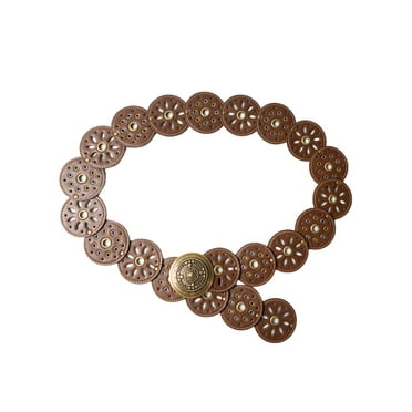No Boundaries Women's Boho Concho Belt, Brown