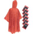 thumbnail image 1 of Ponchos de lluvia desechables Hitituto, 127 x 114 cm, impermeables, con capucha, paquete de 6, 1 of 4
