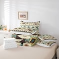 thumbnail image 6 of Homewish Rustic Western Aztec 7-Piece Twin Bedding Sets,Bohemian Style Bedding Comforter Set,Beige Cyan Brown Sheet Sets For Men Women,Breathable Home Decor Reversible, 6 of 8